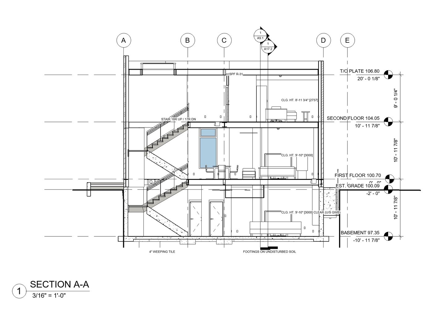 Sheet A9, building section